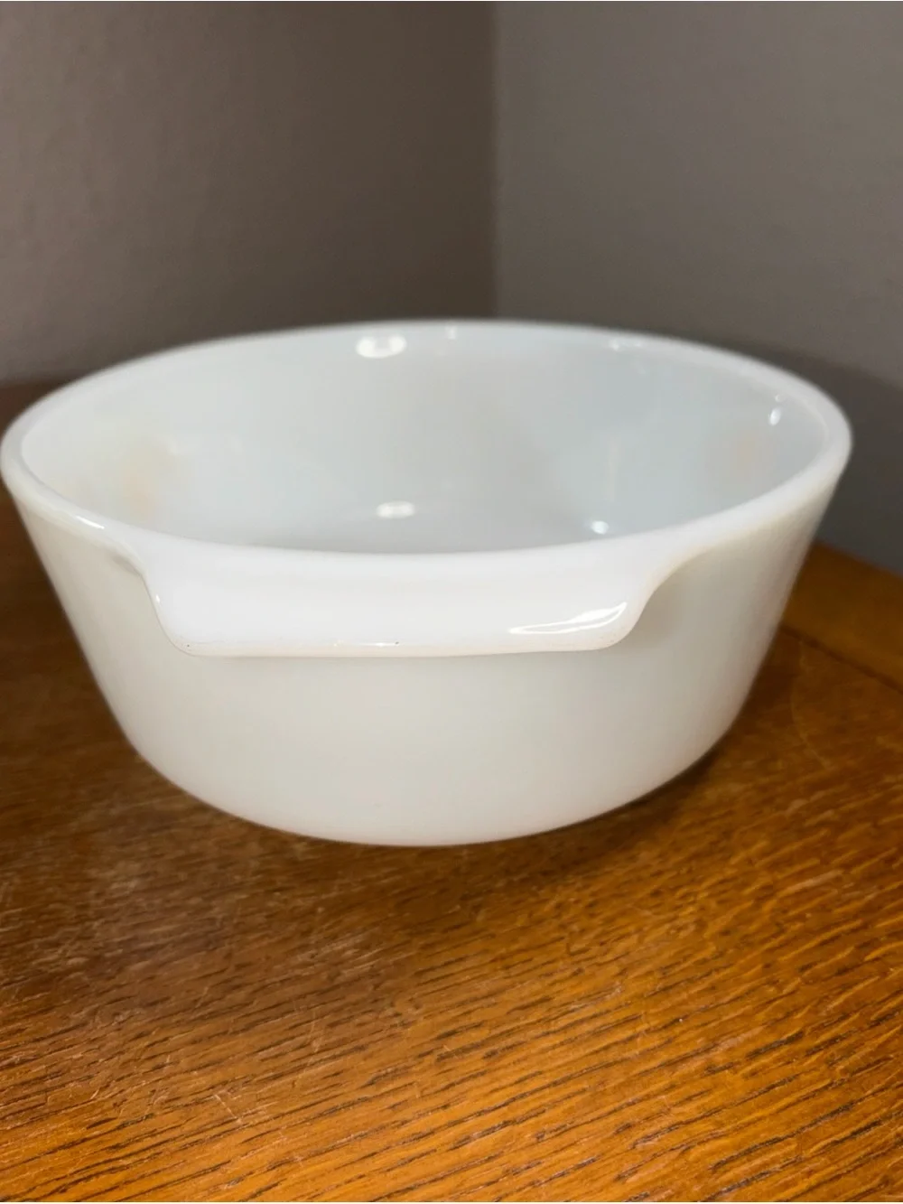 FIRE-KING Gingham Flowers Casserole Dish 1.5QT Milk Glass Vintage Anchor Hocking